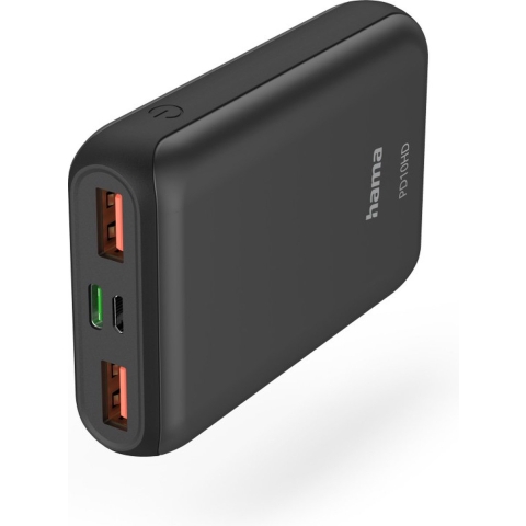 Hama Power Pack PD10-HD 10000mAh 2x USB-A 1x USB-C Voor Snelladen Antr.