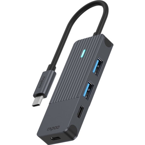 Rapoo USB-C 7in2 Multiport Adapter Zwart