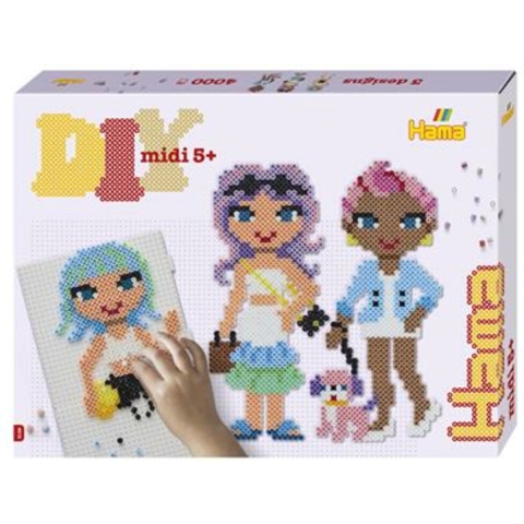 Hama Strijkkralen DIY Midi Fashion Girls 4000 Stuks