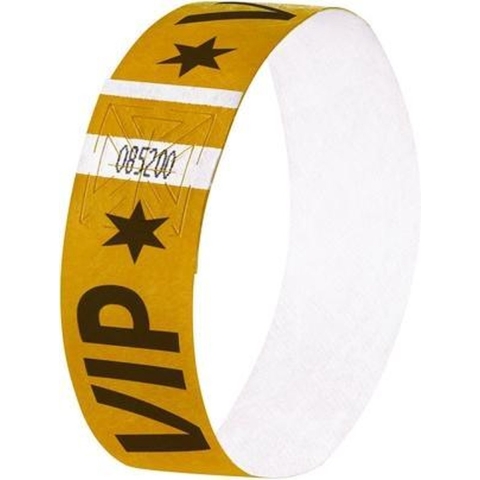 Sigel SI-EB217 Evenementenbandjes Super Soft 255x25mm Goud Met VIP Oprdruk 120 St