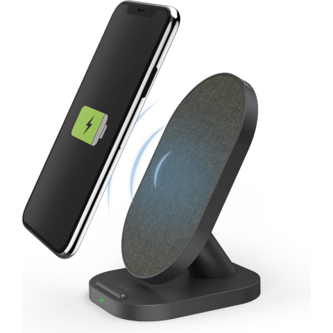 Hama Wireless Charger QI-FC10S-Fab 10 W Draadl. Smartphone-laadstation Z/w