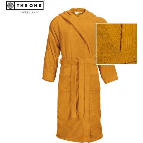 The One Towelling TH1095 Bathrobe Hooded - Gold Yellow - S/M