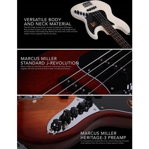 Sire Marcus Miller V3+ 2nd Gen 4 Satin Black