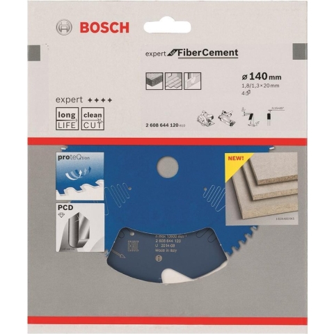 Bosch Accessoires Cirkelzaagblad Expert for Fiber Cement 140X20X1.8/1.3X4 - 2608644120