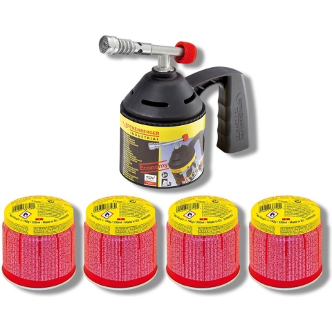 Rothenberger Soldeerbrander met 4x C200 Super Gas - 1000000982 1000000982