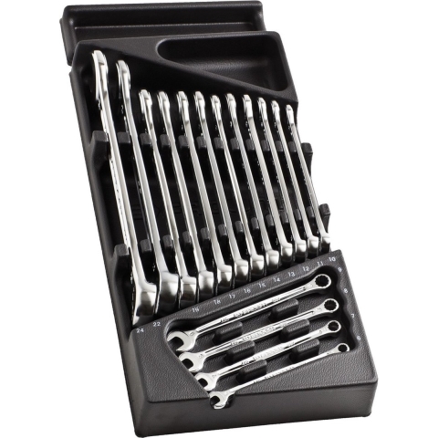 Facom module met 16 ringsteeksleutels met ogv-profiel van 6 tot 22 en 24 mm - MOD.440-1