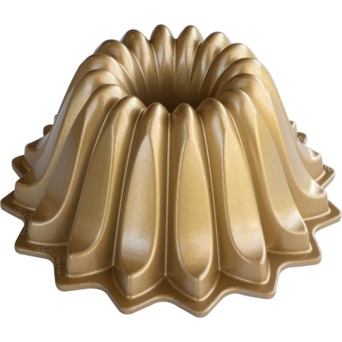 Nordic Ware Tulband / Bakvorm - Lotus Bundt Goud - Gietaluminium - ø 21 / 1.2 liter