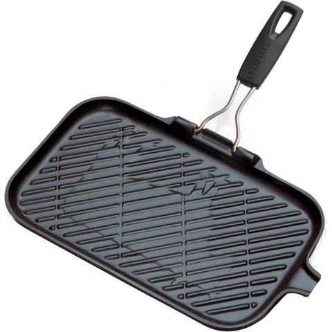Le Creuset Grillplaat Tradition - Mat Zwart - 36 x 25 cm