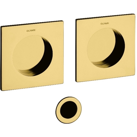 Olivari | Schuifdeurkom Giotto Q | Messing titaan PVD