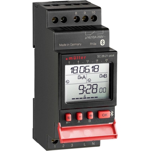 Müller SC 28.21 pro4 230V 50-60Hz DIN-rail schakelklok Digitaal 230 V/AC 4000 W