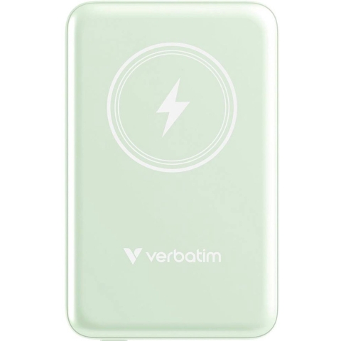Verbatim Charge n Go Magnetic Wireless Powerbank 10000 mAh Fast Charge, Quick Charge 3.0, USB PD 3.0, Adaptive Fast Charge LiPo USB-C Groen