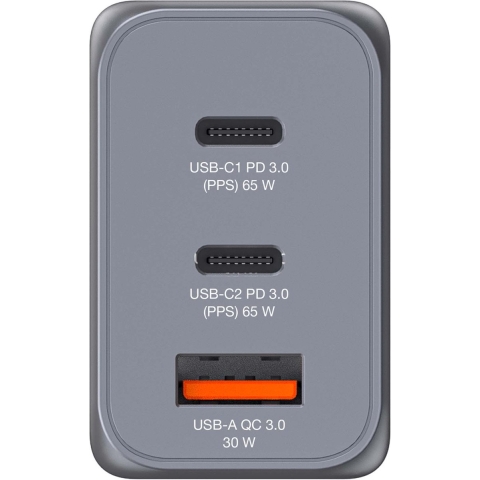 Verbatim GNC-65 GaN Reislader 65 W 1x USB-A, 2x USB-C USB PD, USB PD 3.0, QC 3.0 GaN, Met adapter voor Europa, Met adapter voor Verenigd Koninkrijk, Met