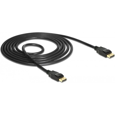 Delock 85508 DisplayPort-kabel DisplayPort Aansluitkabel DisplayPort-stekker 1.5 m Zwart Vergulde steekcontacten, Verdraaid, Afgeschermd (drievoudig), 4K UHD