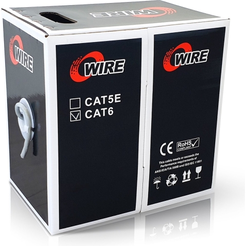 LogiLink CPV0033 Netwerkkabel CAT 6 U/UTP 4 x 2 x 0.205 mm² Grijs 100 m