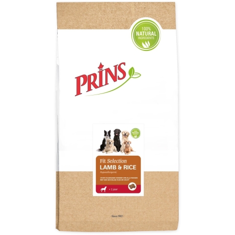 Prins Fit Selection met lam en rijst hondenvoer 2 x 14 kg