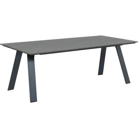 Nevada dining tafel 240x100 carbon black/ vint. wood plw. - Garden impressions