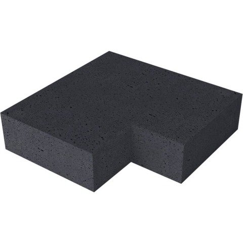 Massief hoek binnen Carbon 60/60 x 37 x 15 cm - Gardenlux