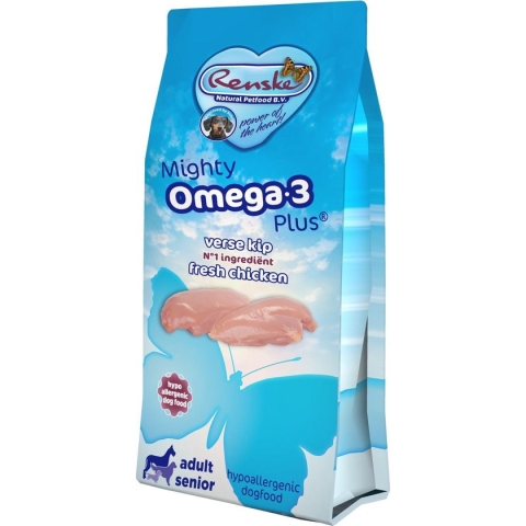 Renske Mighty Omega Plus - Kip - Hondenvoer 3 kg