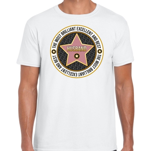 Cadeau t-shirt voor heren - husband/man - wit - bedankje - verjaardag M -