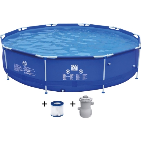 Wehncke Frame Pool 360x76 cm Blauw