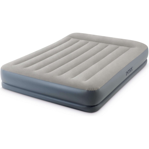 Intex 64118NP Pillow Rest Mid-Rise Luchtbed 152x203x30 cm Grijs/Blauw