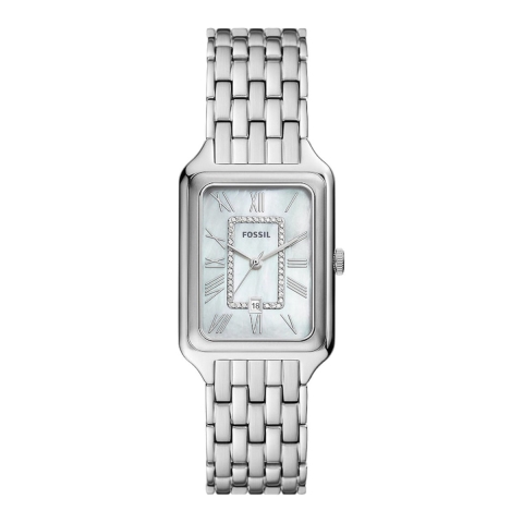 Fossil RAQUEL ES5306 Dames Horloge 26 mm - Zilverkleurig