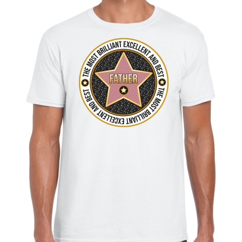 Cadeau t-shirt voor heren - father/vader - wit - bedankje - verjaardag - vaderdag - papa 2XL -