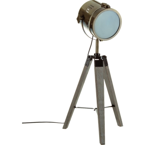 Atmosphera Tafellamp Thor - metaal - brons - H68 cm - Leeslamp - Designlamp - statief lamp -