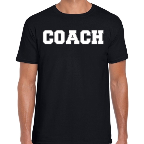 Cadeau t-shirt voor heren - coach - zwart - bedankje - verjaardag S -