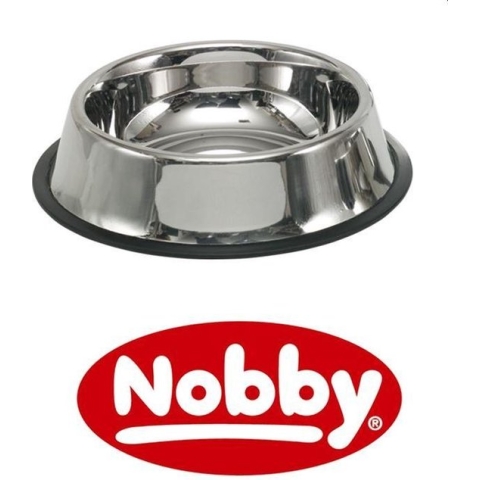 Nobby rvs eetbak anti slip - Ø 28,5 cm - 1,6 liter