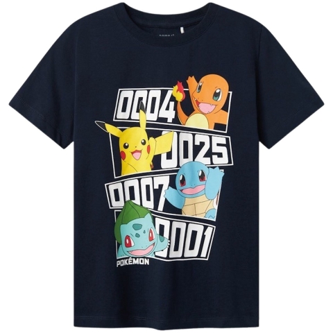 Name It T-Shirt - Noos - NkmDazz Pokémon - Dark Sapphire m. Prin - Name It - 7-8 jaar (122-128) - T-Shirt