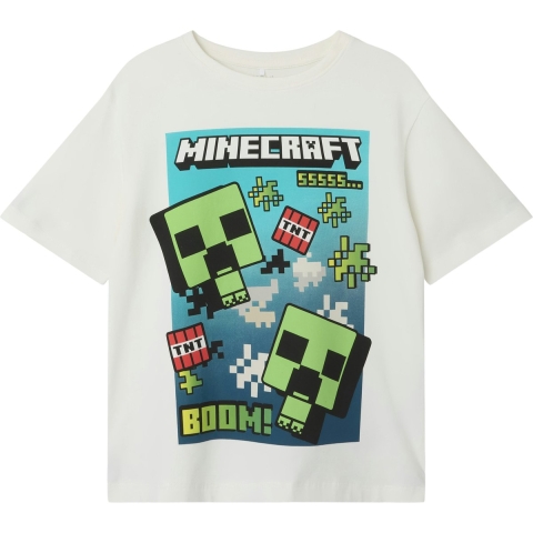 Name It T-Shirt - NkmMus Minecraft - Cloud Danser m. Print - Name It - 9-10 jaar (134-140) - T-Shirt
