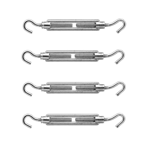 4x stuks spanschroeven / draadspanner RVS 9 cm -
