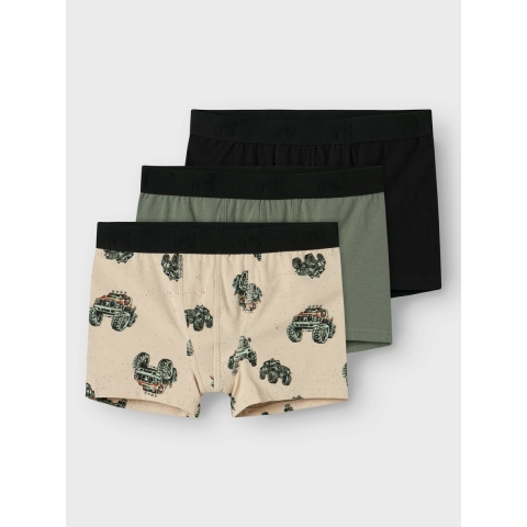 Name It Boxershorts - NkmBoxer - Noos - 3-pack - Peyote - Name It - 7-8 jaar (122-128) - Boxershorts