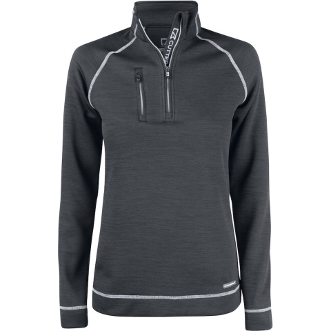 Cutter & Buck 358413 Chambers Hz Sweater Ladies - Antraciet Melange - XS