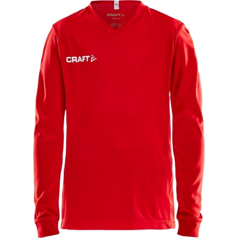 Craft 1906886 Squad Solid Jersey LS JR - Bright Red - 122/128