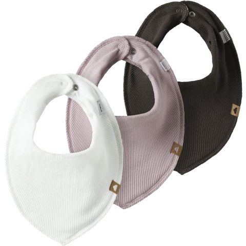 Name It Slabbetjes - 3-pack - Rib - NbfYvettekoy - Cloud Danser/ - Name It - OneSize - Slabbetjes