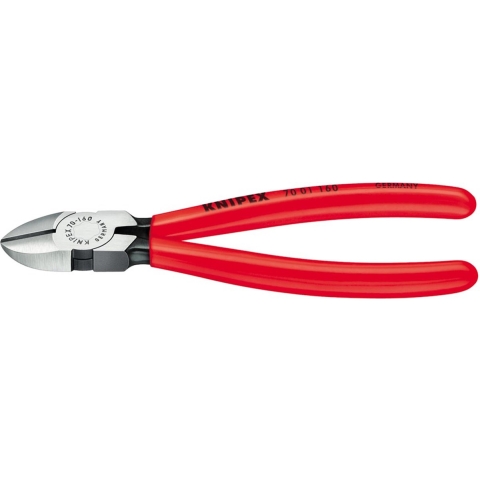 Knipex Zijsnijtang zwart geatramenteerd met kunststof bekleed 140 mm - 7001140