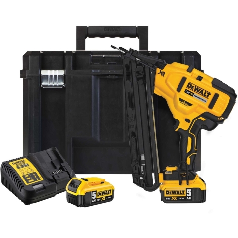 DeWalt DCN650P2 Afwerktacker | 2x 18 V 5.0 Ah XR Li-Ion | Bl | 15-54 mm | +Tstak - DCN650P2-QW