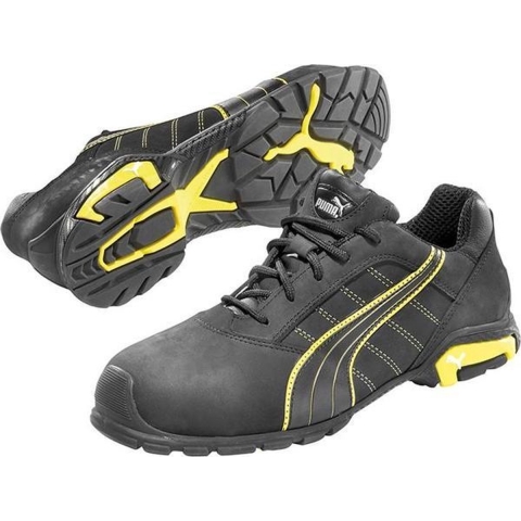 Puma Veiligheidsschoen | maat 46 zwart/geel | S3 SRC EN ISO 20345 | nubuckleer | 1 stuk - 64.271.0-46 64.271.0-46