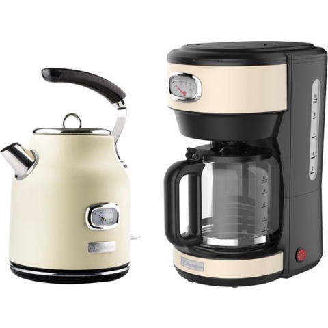 Westinghouse Retro waterkoker + filter-koffiezetapparaat - koffiefilter - wit