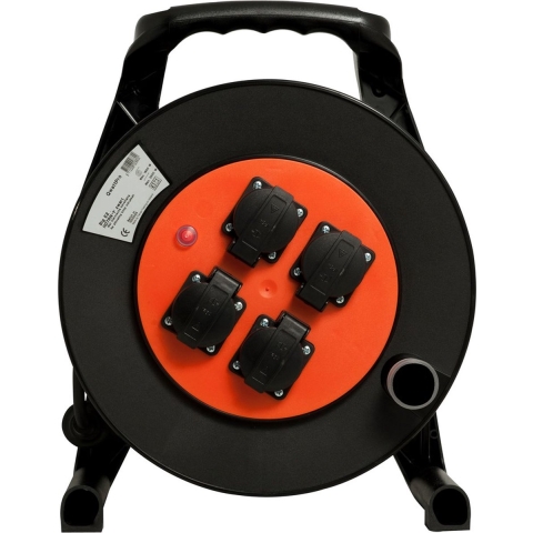 QwattPro kabelhaspel Big EZ RA 25m 3G1,5 H07RN-F zwart - 1311001 - 1311001
