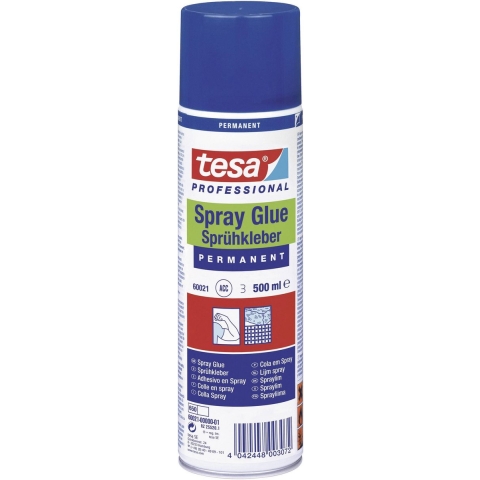 Tesa Sproeilijm | transparant | 500 ml spuitbus | 12 stuks - 60021-00000-02 60021-00000-02