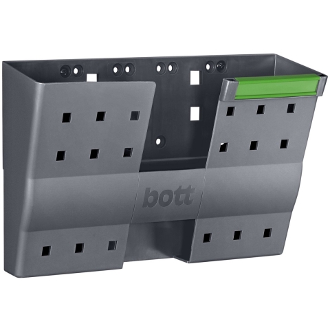 Bott Documentenhouder | DIN A4 dwars kunststof | B340xD100xH213 mm | geschikt voor geperforeerde platen | 5 stuks in zak - 14014029.19 14014029.19