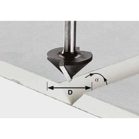 Festool HW S8 D12,5/45° Freesbit Gipsplaatfrees 45° S 8 mm 12,5mm - 491000