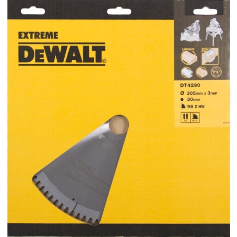 DeWALT Cirkelzaagblad voor Laminaat | Extreme | Ø 305mm Asgat 30mm 96T - DT4290-QZ