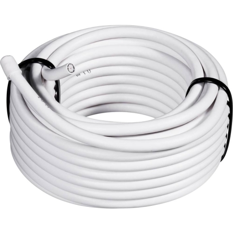 TRU COMPONENTS 1562132 Coaxkabel Buitendiameter: 6.60 mm RG6 /U 75 Ω 65 dB Wit 100 m