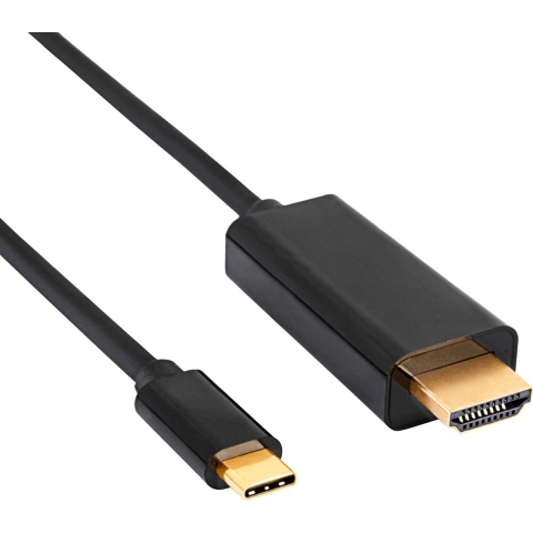 Akyga AK-AV-18 USB-C-kabel Aansluitkabel 1.8 m Zwart