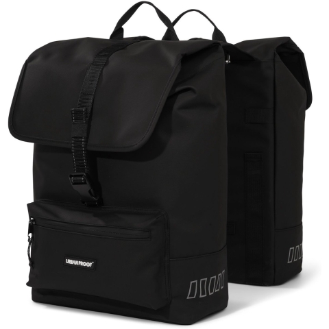 Dubbele fietstas Cargo Recycled 38L Zwart