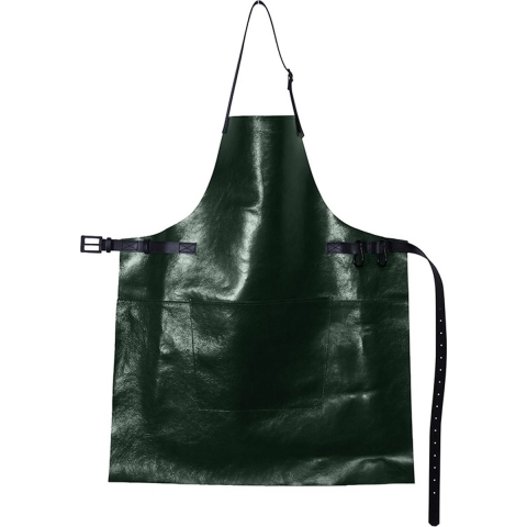 Dutchdeluxes - Leren Schort - BBQ Stijl Metallic Groen